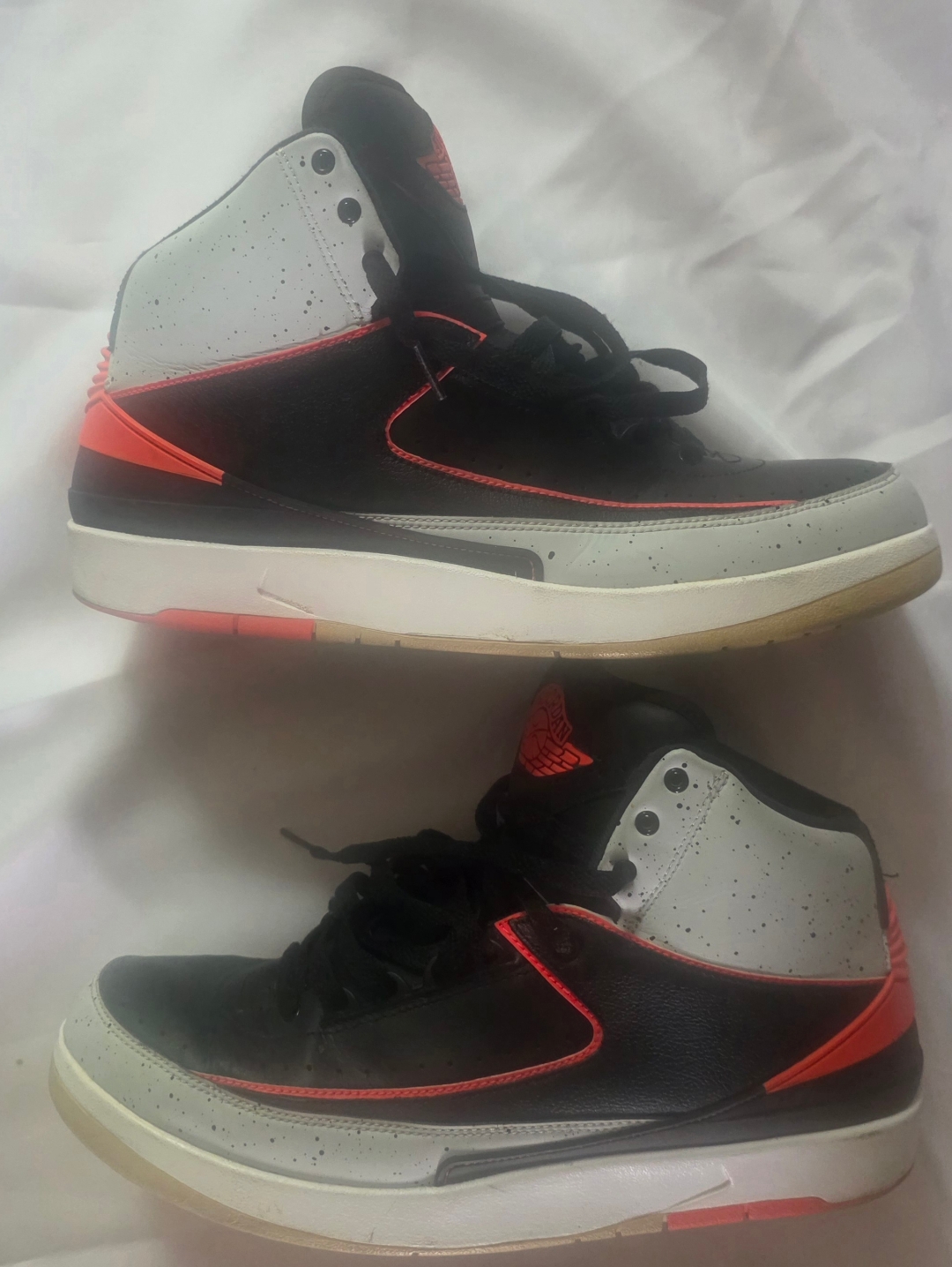 Size 13 Mens Air Jordan Retro Infrared 23 Black & White High-Top Sneakers